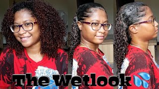 I TRIED THE WET LOOK ON MY NATURAL HAIR| GRACE ROMMY