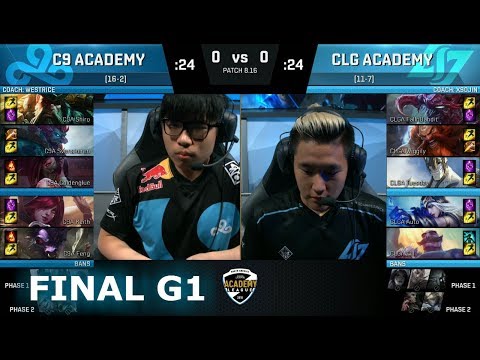 Cloud 9 Academy vs CLG Academy | Game 1 Finals NA Academy League Summer 2018 | C9A vs CLGA G1