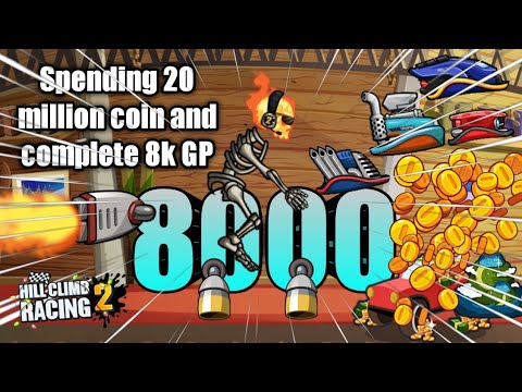 Hill Climb Racing 2 8000GP Gameplay + 20 million coins spend #hcr2 #hillclimbracing2 #Fingersoft