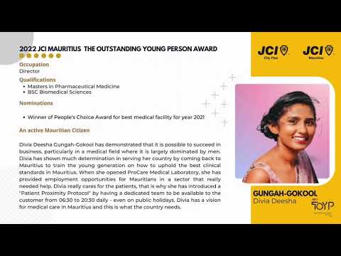 TOYP 2022 - Nominee - Divia Deesha Gungah