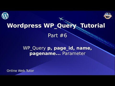 Wordpress WP Query Tutorial for beginners from scratch Part 6 | WP Query p page id name params