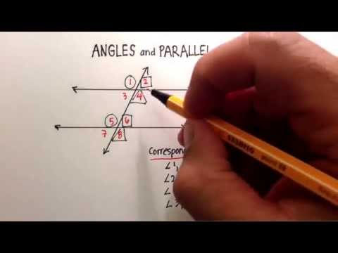 Angles: Corresponding, Alternate Interior, Alternate Exterior Angles and Transversal Lines