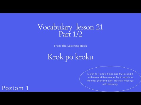 A1 Lesson 21 from the book Krok po Kroku. Part 1/2