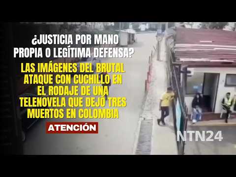 ATENCIÓN: las imágenes del brutal ataque con cuchillo que dejó 3 muertos en un rodaje en Colombia
