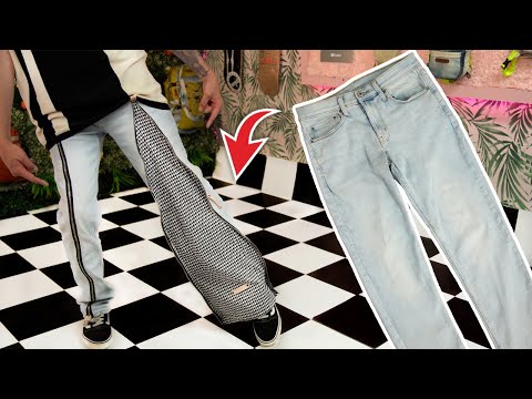 How to Make Baggy and Fitted 2 in 1 Jeans | DIY Convertible Pants!👖(UPCYCLE PROJECT)✂️(TUTORIAL)