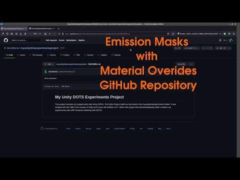 Unity DOTS Tips - Emission Masks with Material Overides GitHub Repository