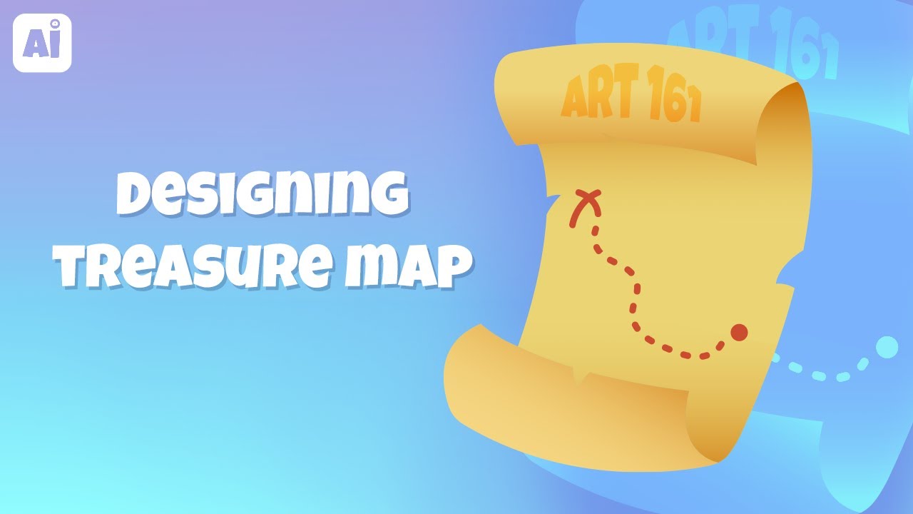 how to design Vector treasure map Illustration