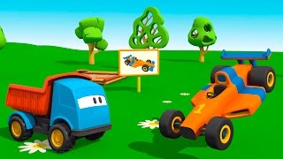 Meraklı kamyon Leo ve spor arabası - eğitici çizgi film - Türkçe dublaj - TuTuTu tarzinda