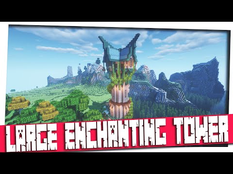 FullySpaced - Minecraft 1.15 - Large Enchanting Tower｜Minecraft How to build｜Time Lapse Tutorial! (Inspiration)