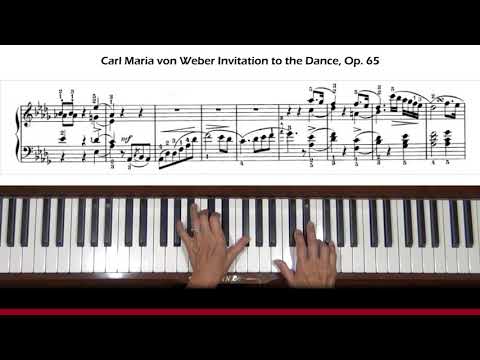 Weber Invitation to the Dance, Op. 65 Piano Tutorial Part 1