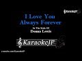 I Love You Always Forever Karaoke Donna Lewis