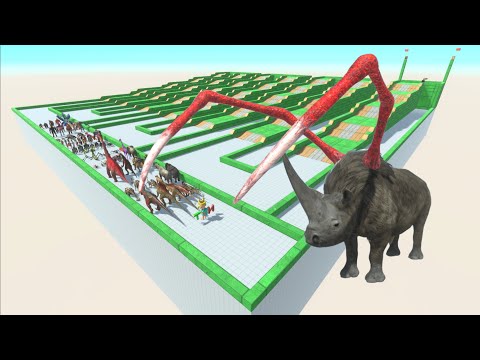 ESCAPE FROM ALIEN WOOLLY RHINO #2 - Animal Revolt Battle Simulator - ARBS