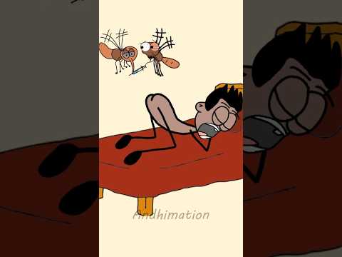revenge of the midnight mosquitoes! 🤣😂 best animation memes #shorts #4k