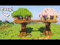 Minecraft How To Build A 2 Player Treehouse Tutorial