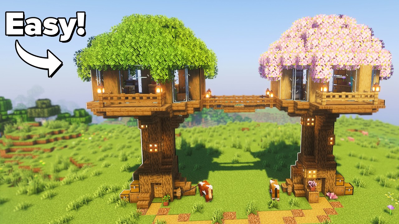 Minecraft: How to Build a 2-Player Treehouse | Tutorial🏠