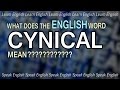 English word - CYNICAL - What is a cynic? English Word Definition - with Duncan