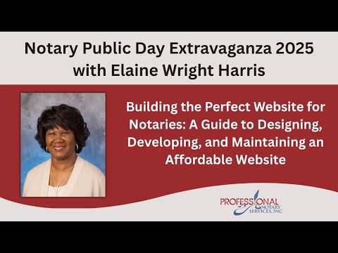 Notary Public Day Extravaganza 2025 with Elaine Wright Harris