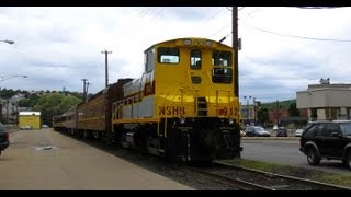 preview picture of video 'North Shore #1944,1942 With Passenger Cars. Shamokin, Pa. 5-24-13'