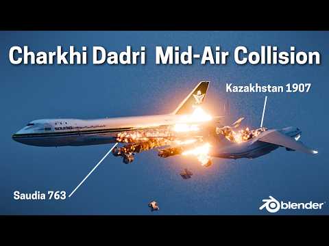 Charkhi Dadri Mid-Air Collision | Blender Crash Animation