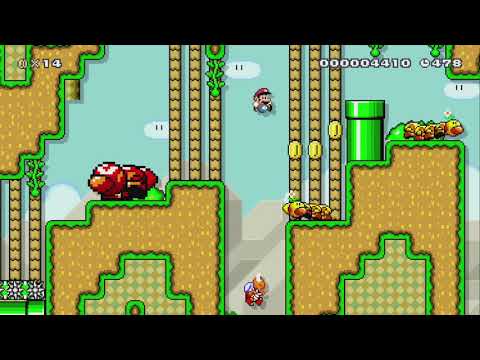 [SM3] 1-1 Wiggler Meadows. by [CH]☆Επzо - SUPER MARIO MAKER - NO COMMENTARY 1bg