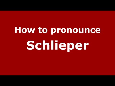 How to pronounce Schlieper (Spanish/Argentina) - PronounceNames.com