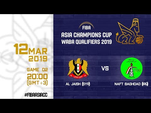 Al Jaish (SYR) v Naft Baghdad (IRQ) - Full Game - FIBA Asia Champions Cup 2019 WABA Qualifiers