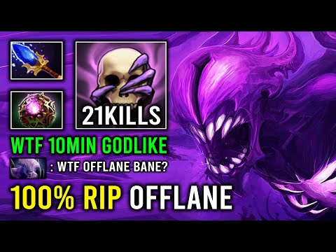 How to 100% Delete Offlane As a Bane 10Min Godlike | NEW OP Nightmare Hero Dota 2