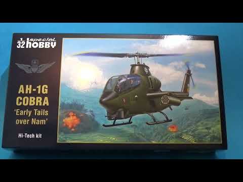 Out of the box Look at Special Hobby AH 1G 1/32 Scale "Early Tails over Vietnam" Limited Edition.