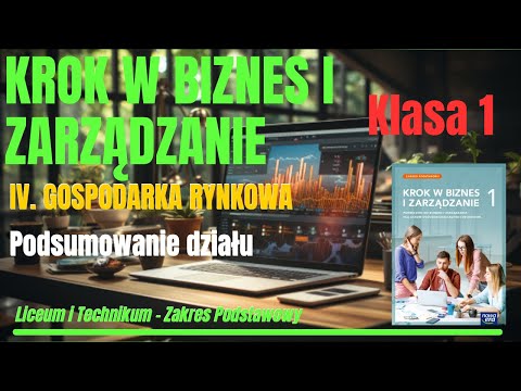KROK w BIZNES i ZARZĄDZANIE 1| Dział IV. Gospodarka rynkowa - Podsumowanie działu #biznes #liceum