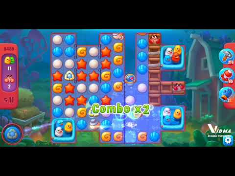 Fishdom. 8489 hard level no boosters and diamonds. 19 moves