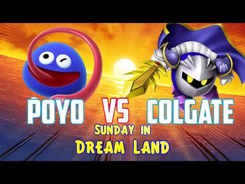 Poyo (Meta Knight/Water/Gooey) vs Colgate (Meta Knight) - Kirby Fighters 2 - Sunday in Dream Land #2