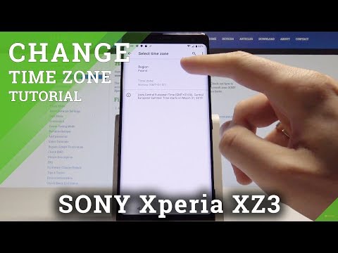 SONY Xperia XZ3 Time and Date Settings / Change Time Zone