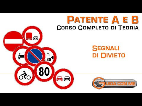 Segnali di divieto: Segnali di prescrizione - Teoria patente B
