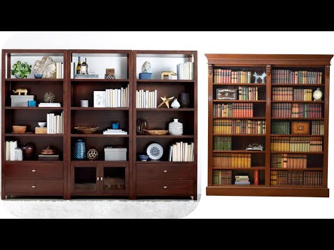 40+ Wooden bookcase designs || Bookshelf design ideas || Modern bookshelf, Antique book shelf