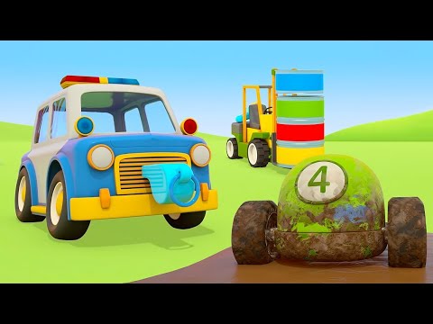Helper Cars auf Deutsch. Der Unfall auf dem Spielplatz. Zeichentrickfilm mit den Helfer Autos
