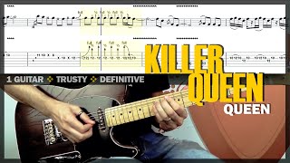 Killer Queen 🔥 Guitar Cover Tab | Original Solo Lesson | Backing Track with Vocals 🎸 QUEEN