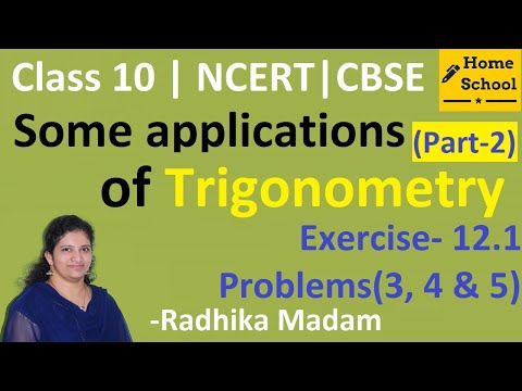 Some applications of trigonometry | Class 10|Part-2| Exercise- 12.1 Problems(3, 4 & 5)