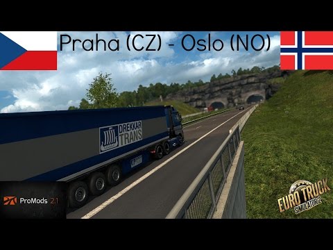 Euro Truck Simulator 2 | Promods 2.15 Praha (CZ) - Oslo (NO) (Timelapse)