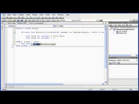 Visual Basic Video Tutorial Volume 1 Lesson 28 While Loop