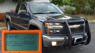How to replace a vapor canister vent valve solenoid on a Chevy Colorado, P0449 error