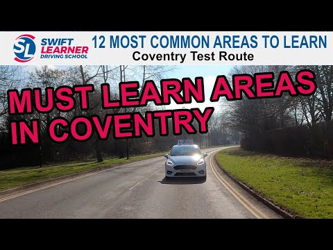 12 most common areas to learn - Coventry Test Route