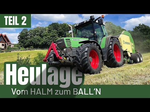 Farm-Vlog #034 - 1. Schnitt Heulage, vom Halm zum Ball'n, Teil 2