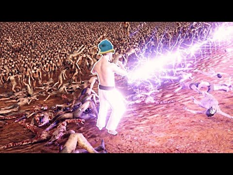 Electro Wizard Chuck Norris Vs 4 MILLION ZOMBIES - Ultimate Epic Battle Simulator 2 | UEBS 2