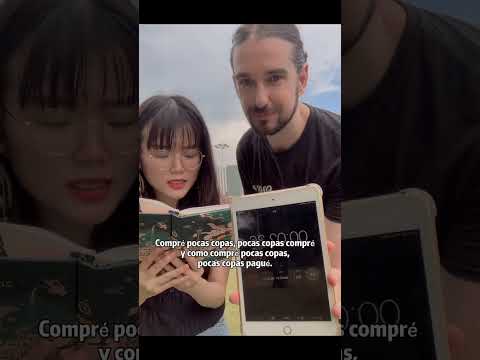 和西班牙语外教合拍的PK视频：英文vs西班牙语绕口令 tongue twister