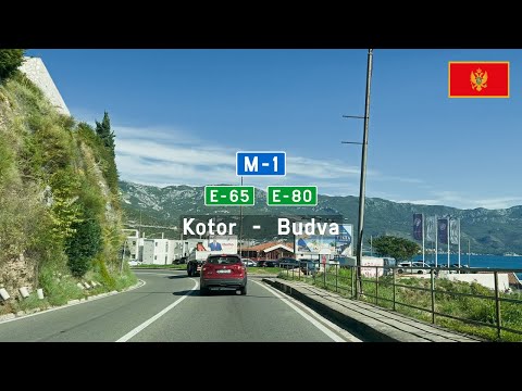 Driving in Montenegro: M1 E65 E80 from Kotor to Budva
