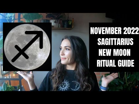 SAGITTARIUS NEW MOON RITUAL GUIDE - November 2022 - tips, crystals, journaling, tarot, glamour