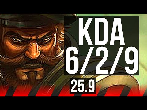 GANGPLANK vs JAX (TOP) | 6/2/9 | EUW Challenger | 25.9