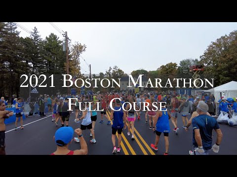 Boston Marathon「Full Course」| Virtual Run Boston Marathon 【English Subtitles】