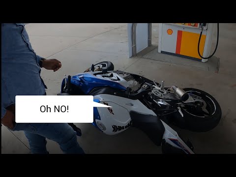 He dropped his BMW RR