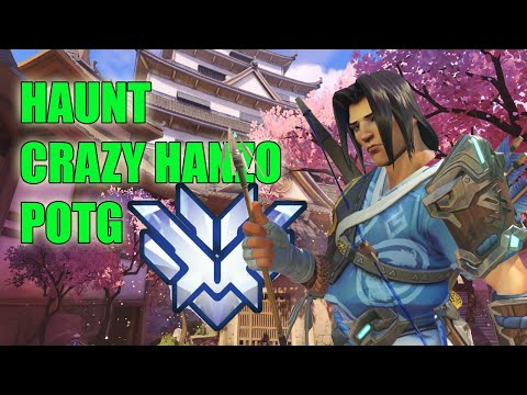 Haunt4701   INSANE HANZO GAMEPLAY POTG - TOP 500 OVERWATCH SEASON 23
